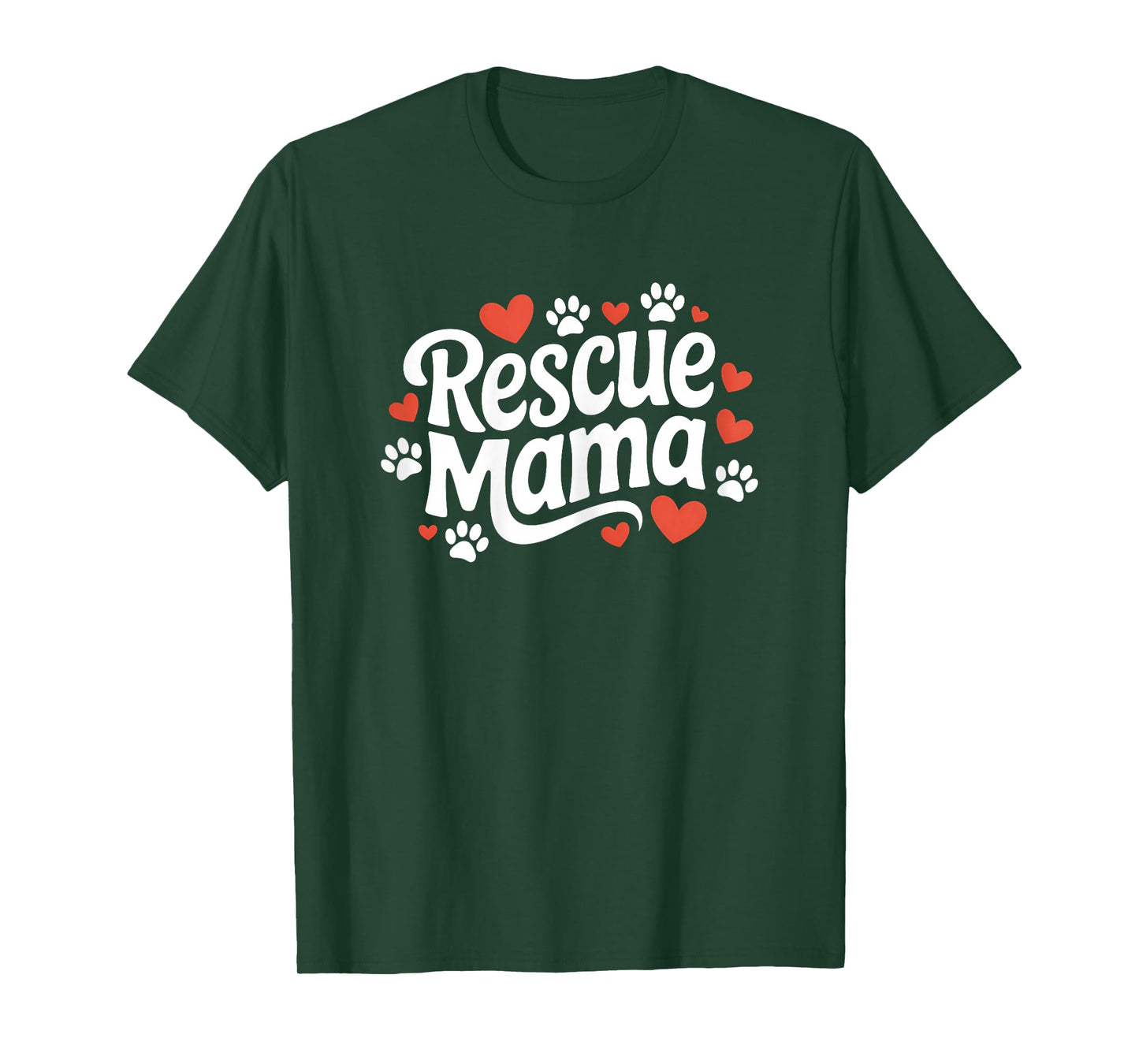 Rescue Mama Cute Dog and Animal Adoption Foster Mom Women's T-Shirt