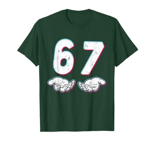 Number 67 Matching Six Seven 6 7 Meme 6-7 Halloween Costume T-Shirt