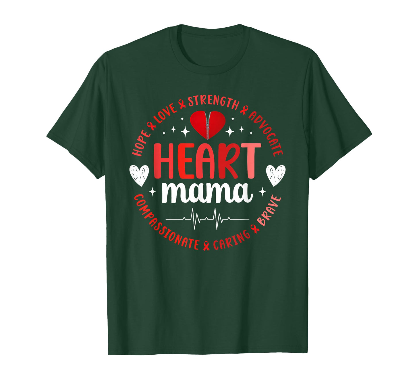 Heart Mama CHD Mom Congenital Heart Disease Mom T-Shirt