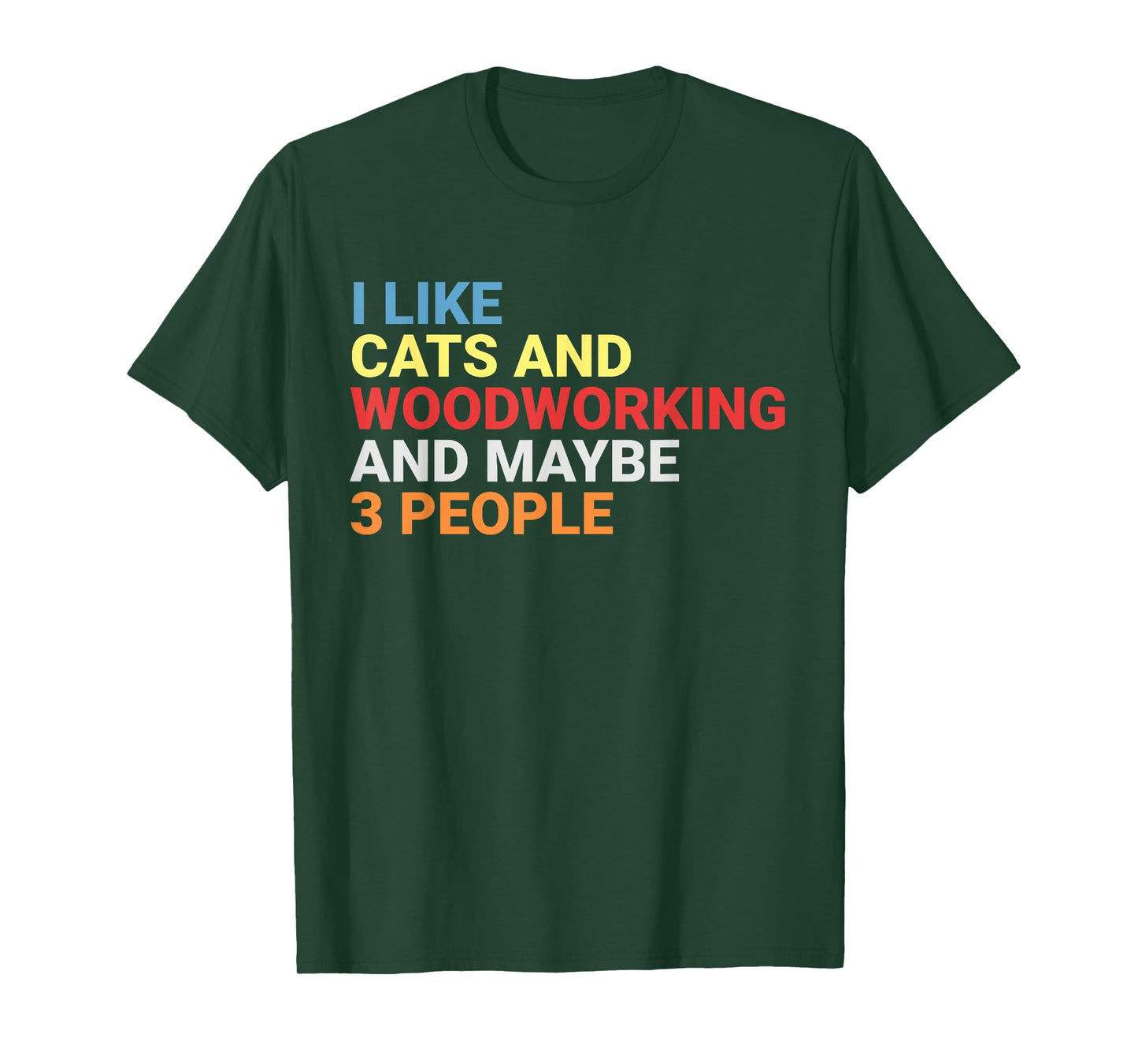 Retro I Like Cats and Woodworking Lover Woodworker Funny Cat T-Shirt