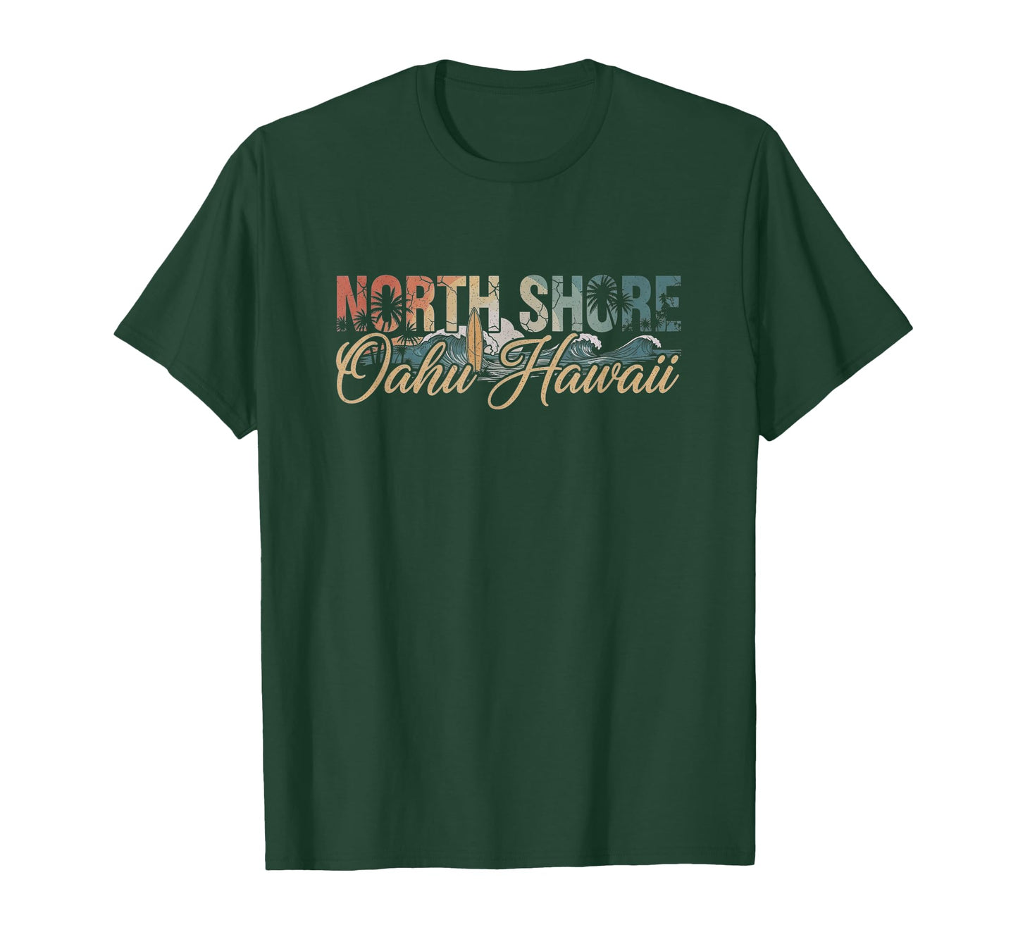 North Shore Oahu Hawaii Art Hawaiian Design T-Shirt