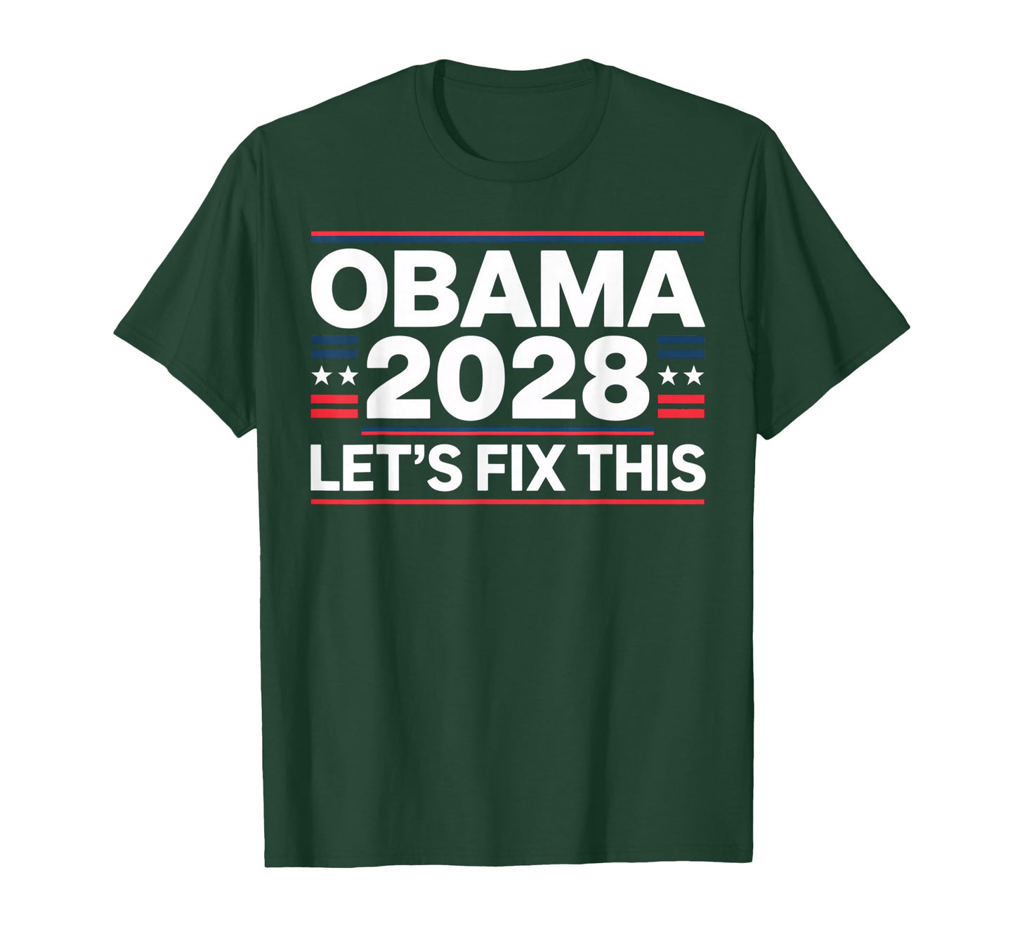 President Barack Obama 2028 Portrait Patriotic Democrat USA T-Shirt