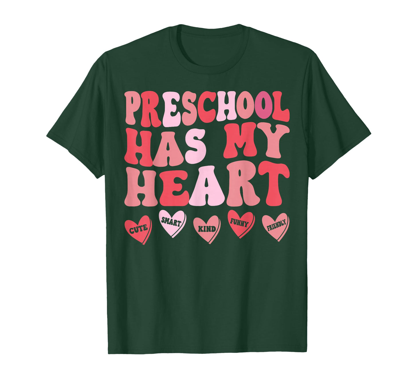 Preschool Has My Heart Pre-K Teacher Valentine’s Day T-Shirt