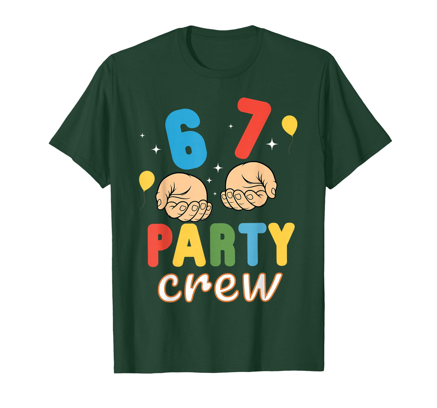 Matching 6 7 Themed Birthday Party Boys Kids Funny 67 Meme T-Shirt