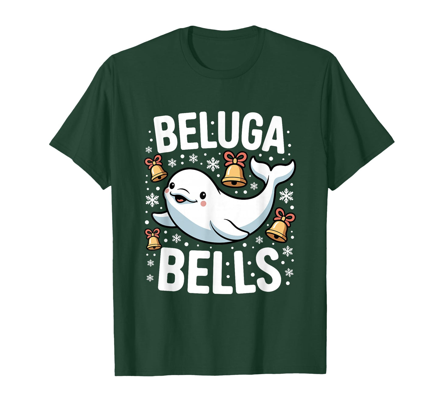 Beluga Bells Christmas Whale T-Shirt