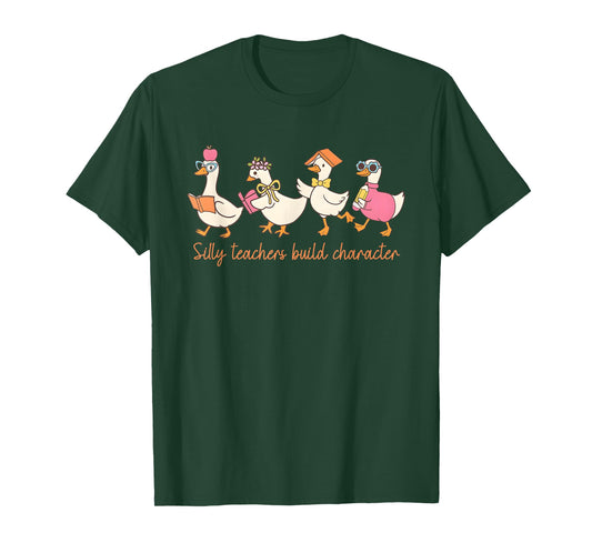 Silly Teacher Goose Appreciation Teachers Day Funny Meme T-Shirt