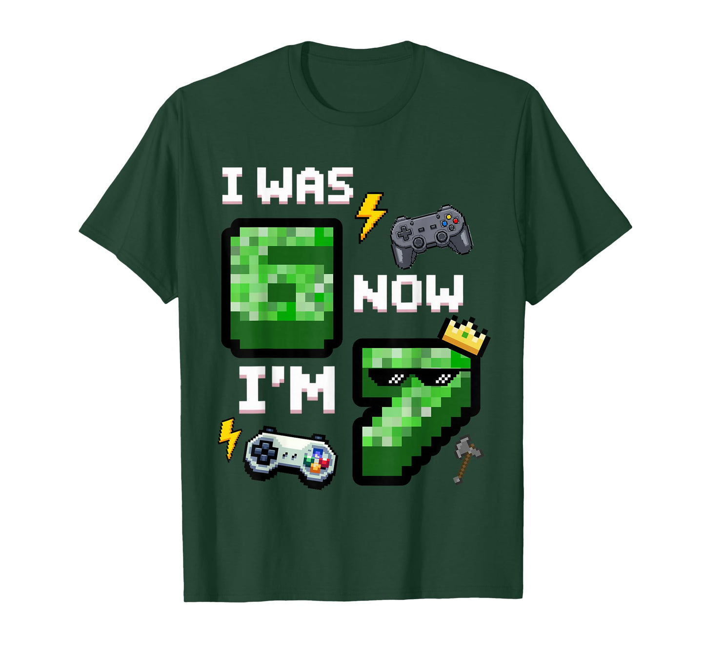 7 Year Old Birthday Shirt - I was 6 Now I'm 7 67 Funny T-Shirt