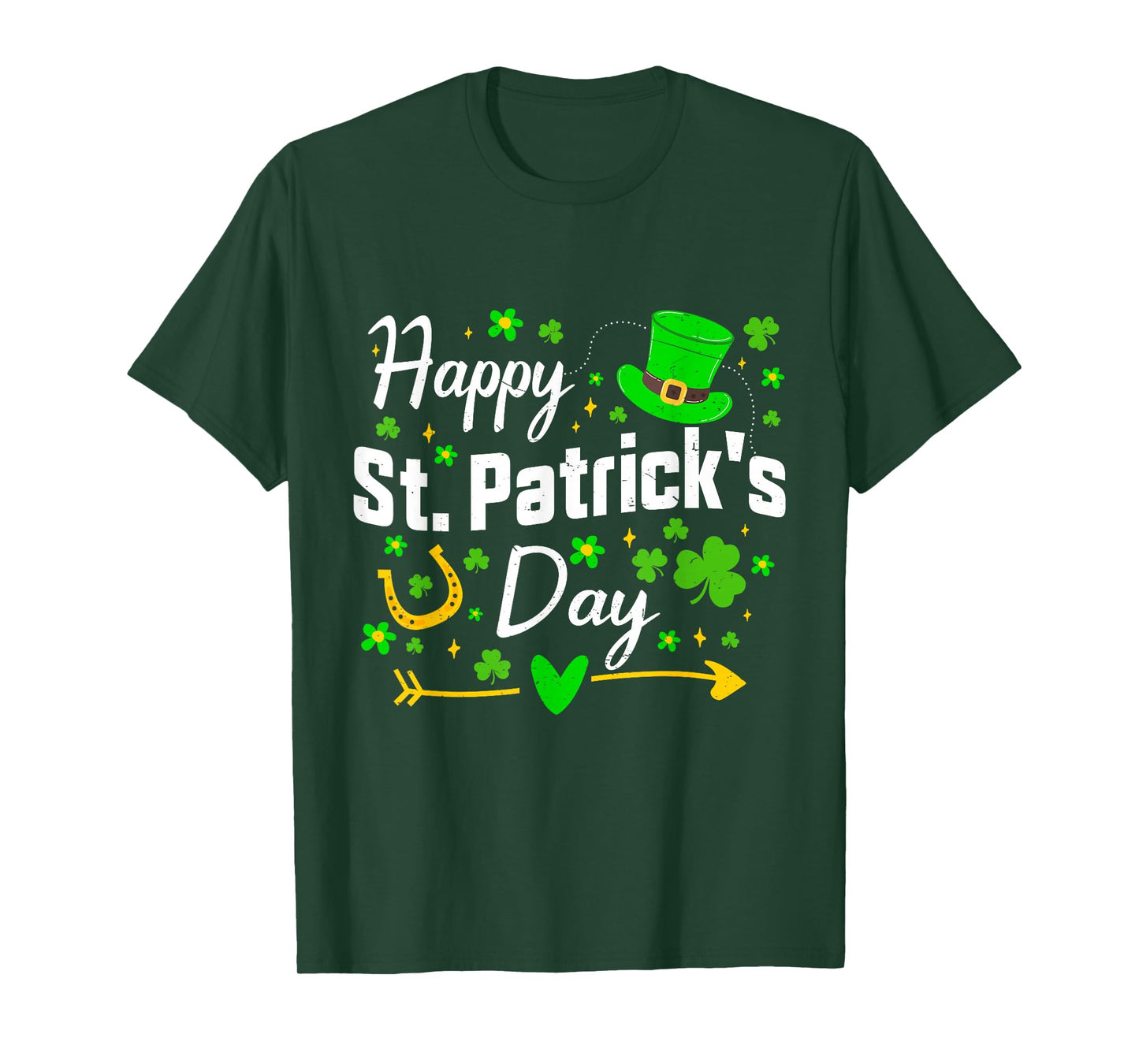 Happy St Patrick's Day Irish Shamrock Men Women Kids T-Shirt