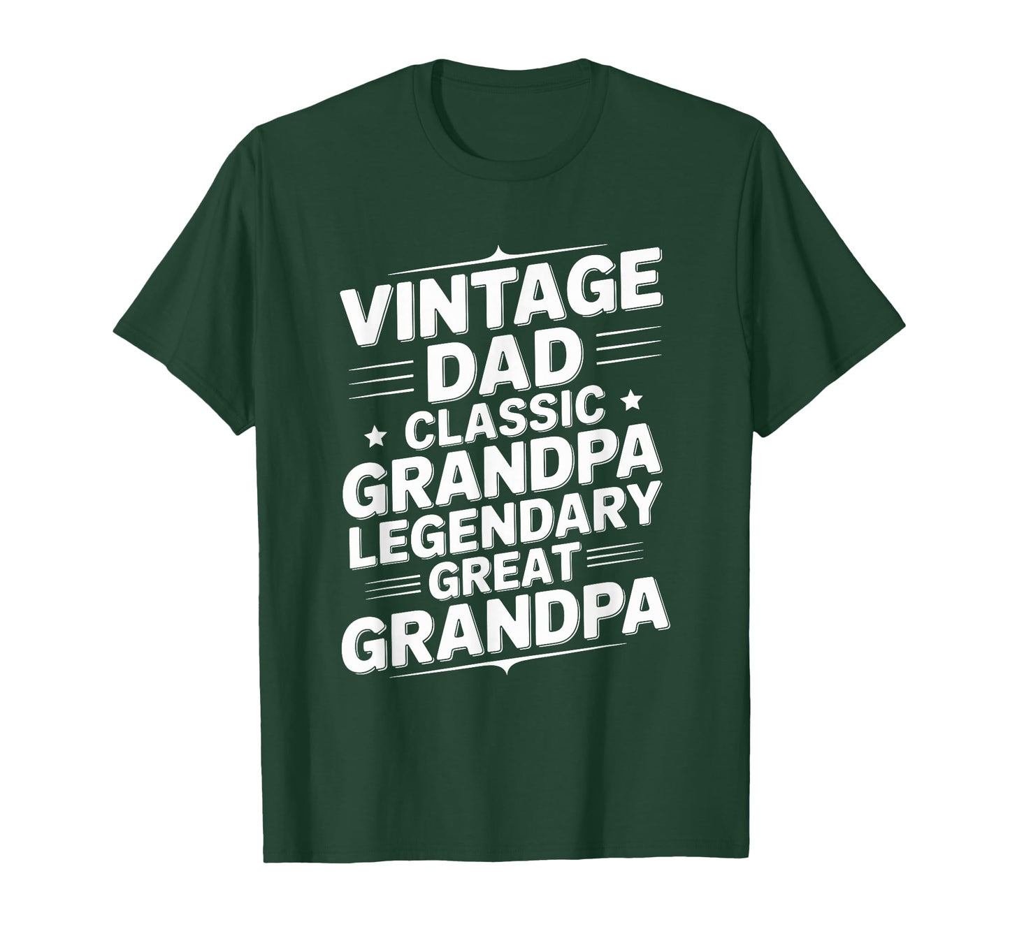 Vintage Dad Classic Grandpa Legendary Great Grandpa T-Shirt