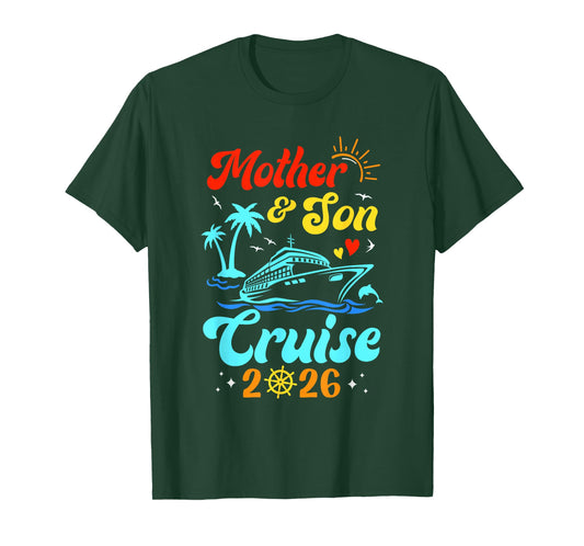 Mother Son Cruise 2026 Family Matching Trip Mom Son T-Shirt