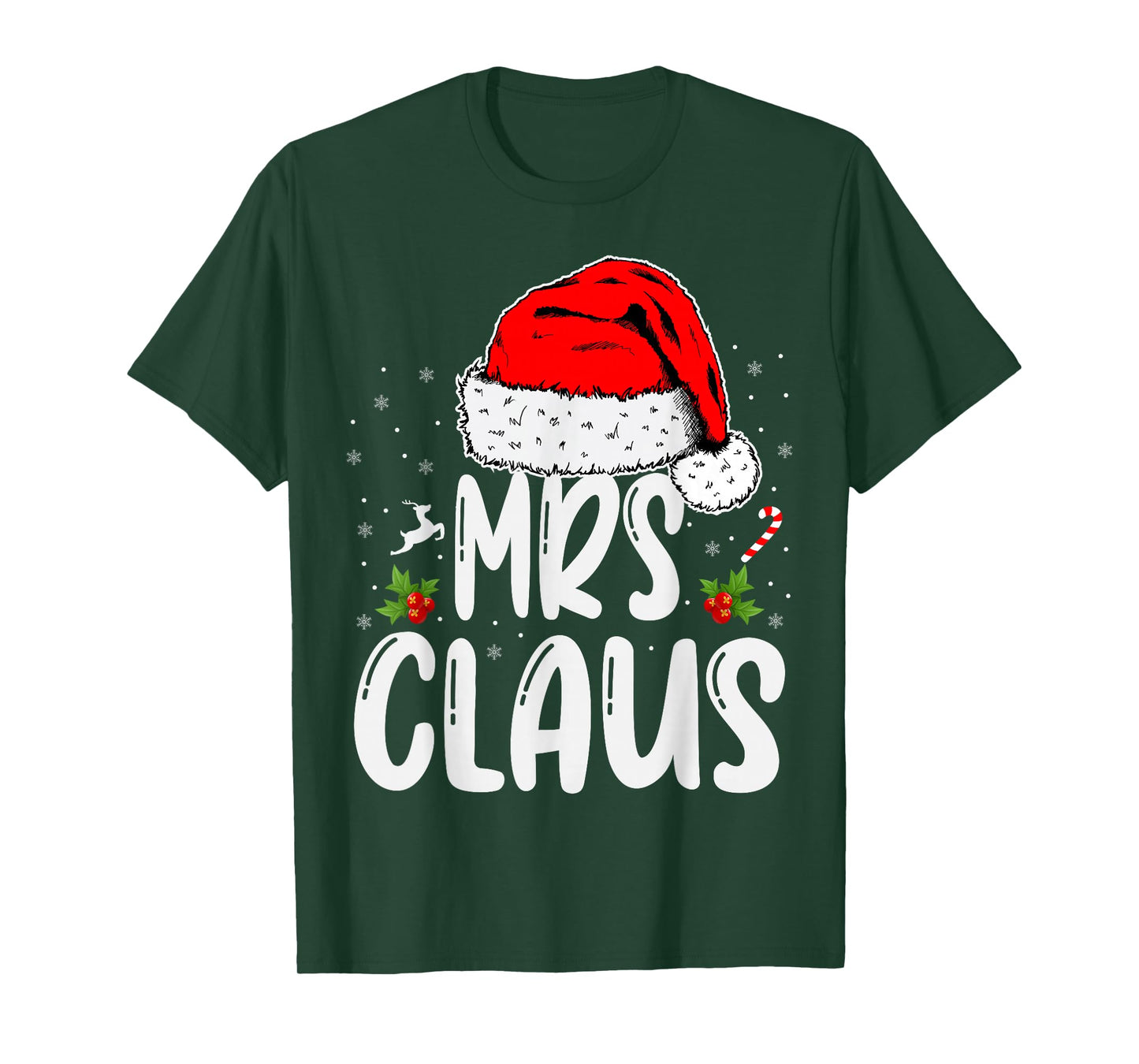 Mr and Mrs Claus Couples Matching Christmas Santa T-Shirt
