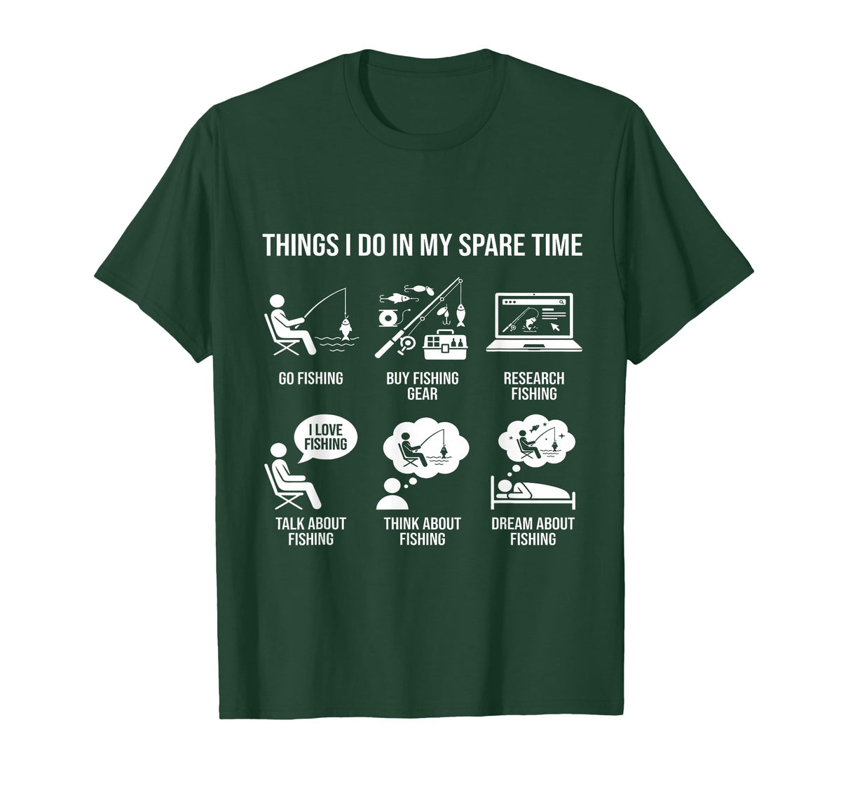 Things I Do in My Spare Time Fisherman Men Bass Fishing T-Shirt