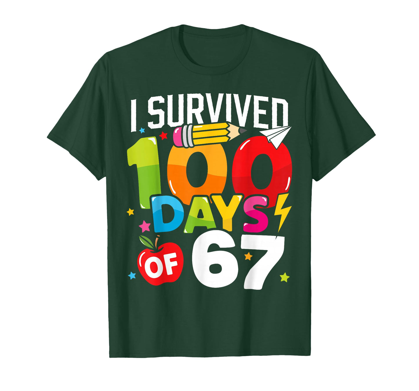 100 Days of 67 100th Day of School Kids Teacher T-Shirt
