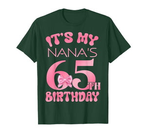 It's My Nana's 65th Birthday Girl Pink Party Themes T-Shirt