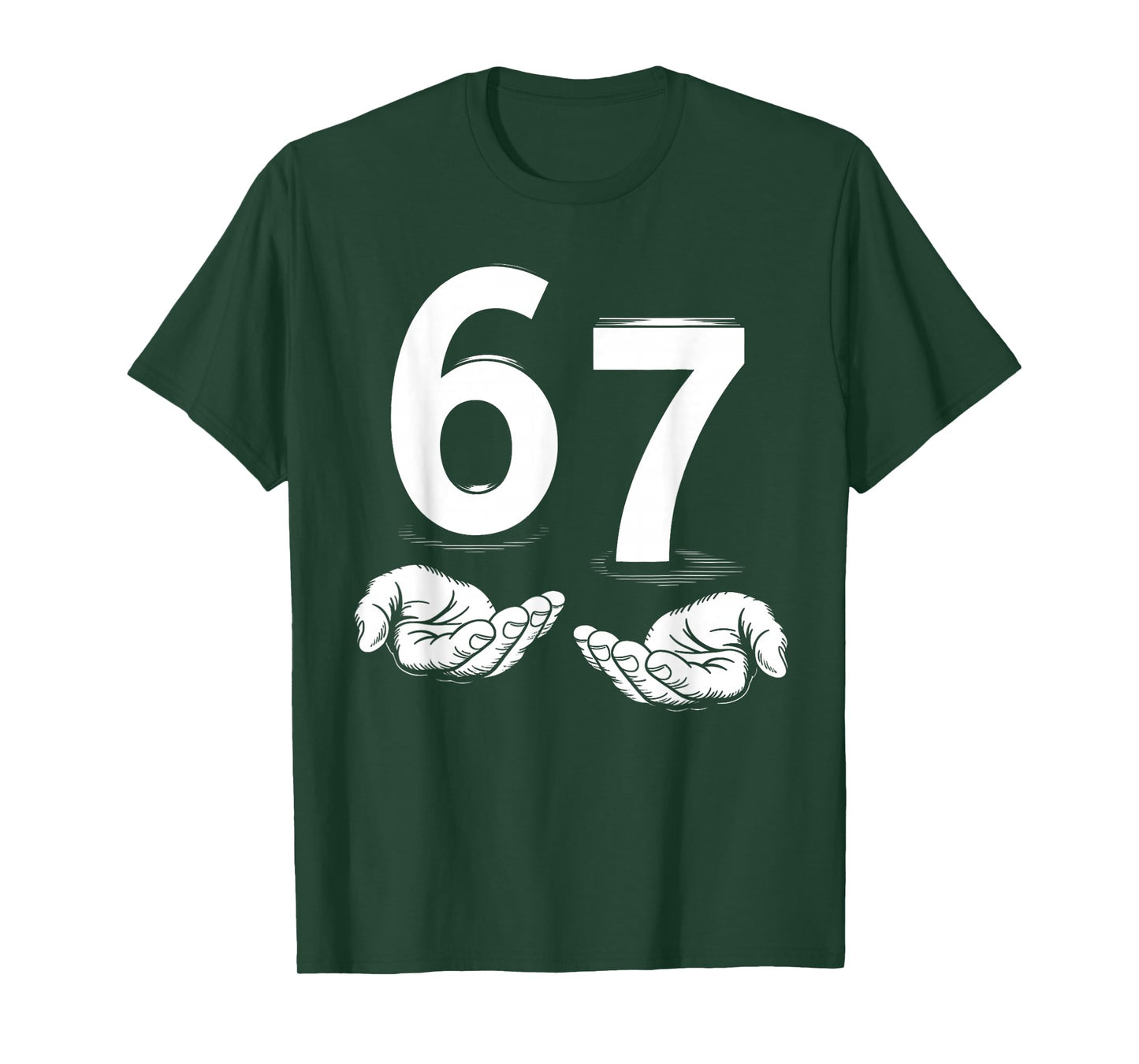 Funny Six Seven 6 7 Meme Gen Alpha Slang 6 7 Hands T-Shirt