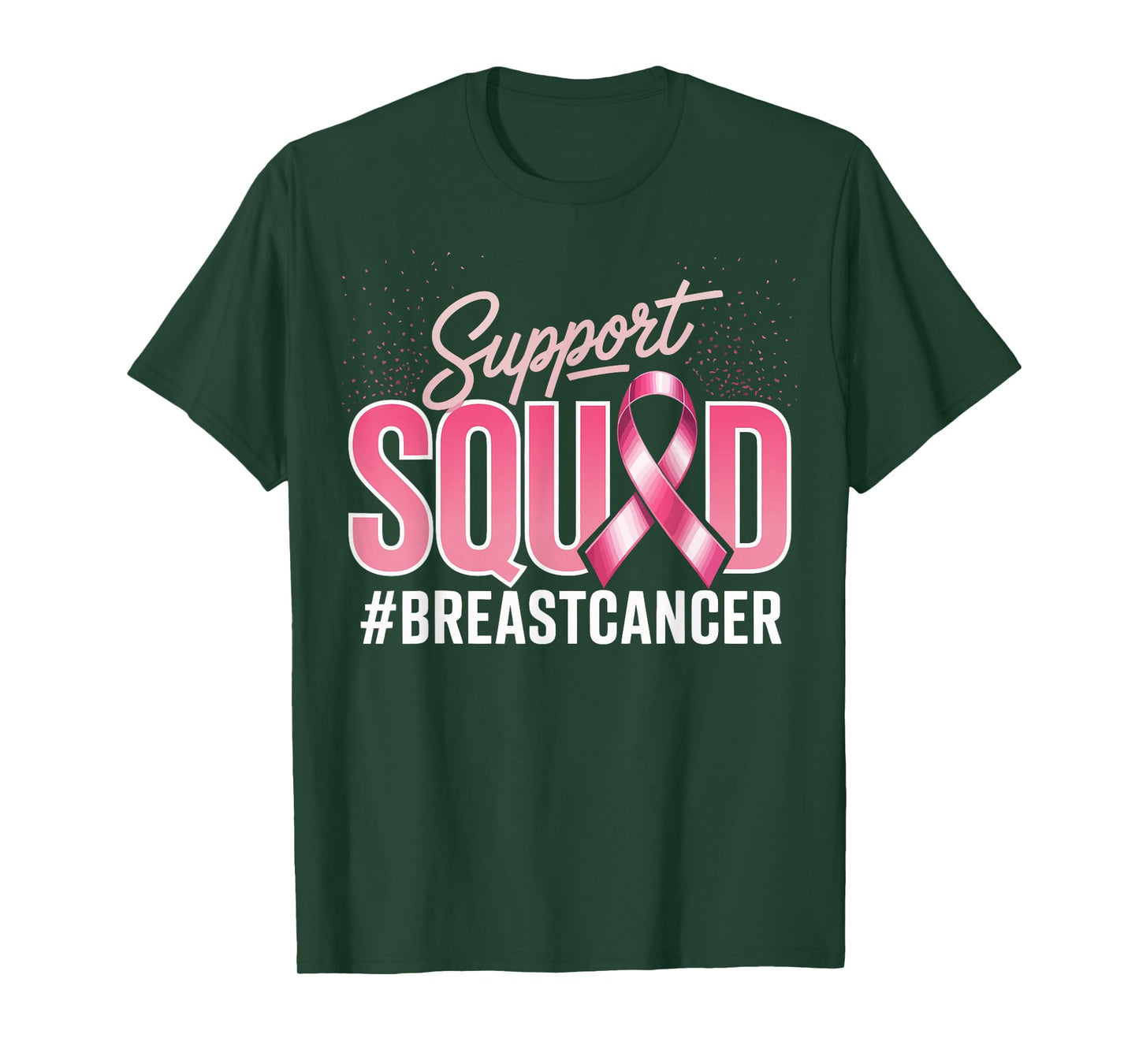 Support Squad Breast Cancer Awareness Month Pink Ribbon T-Shirt
