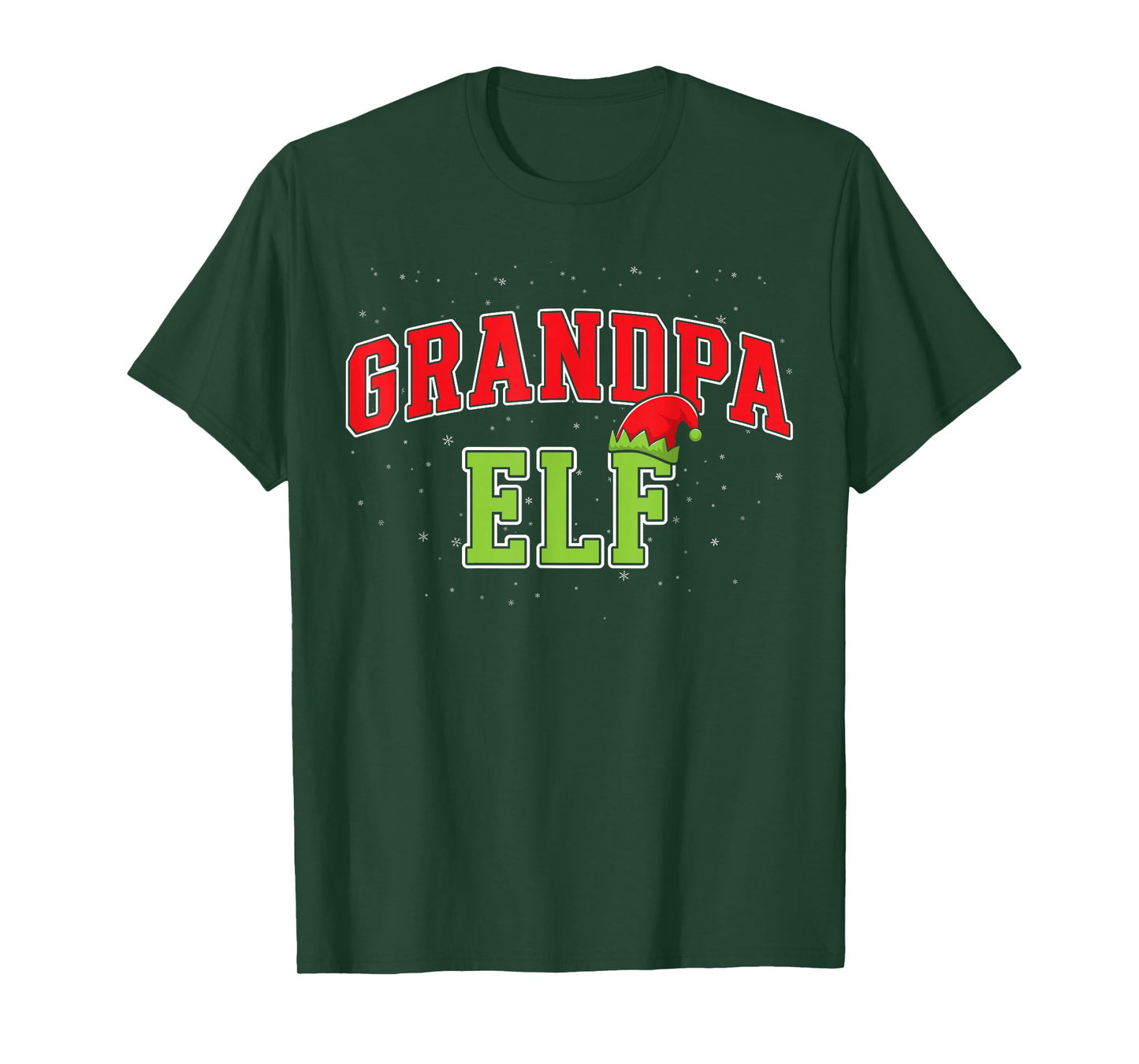 Grandpa Elf Christmas Family Matching Group Xmas Grandfather T-Shirt