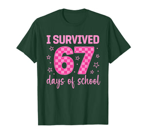 I Survived 67 Days of School Funny 67 Teachers Students Meme T-Shirt