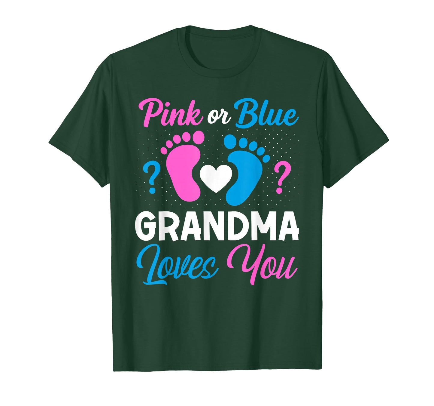 Pink or Blue Grandma Loves You Team Boy Girl Gender Reveal T-Shirt