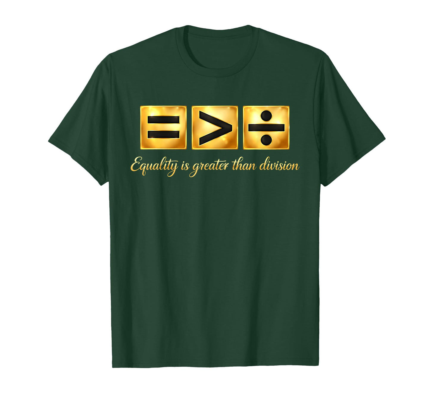 Equality Greater Than Division Math Black History Month T-Shirt