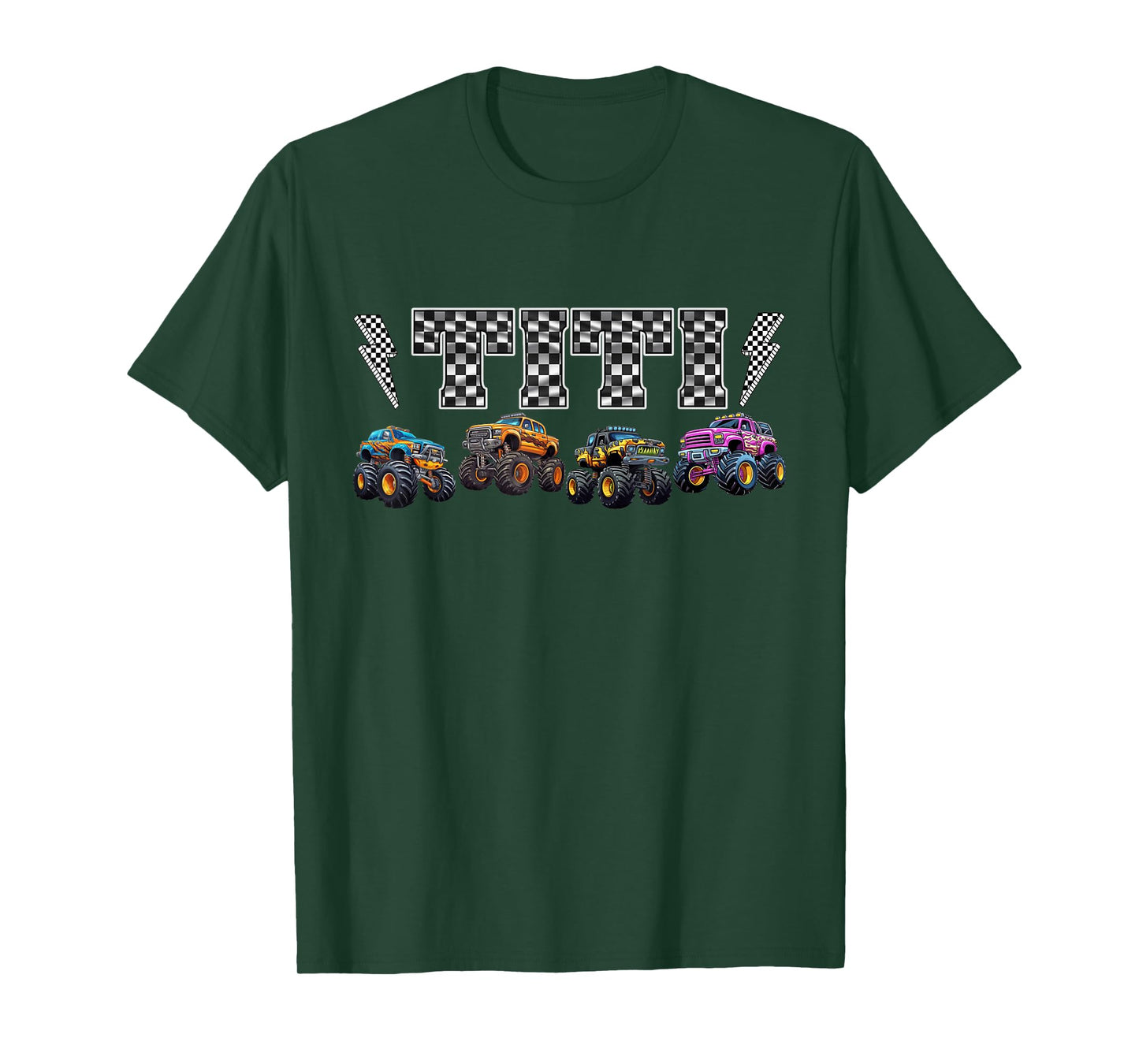 Titi Retro Monster Truck Family Crew Birthday Matching T-Shirt
