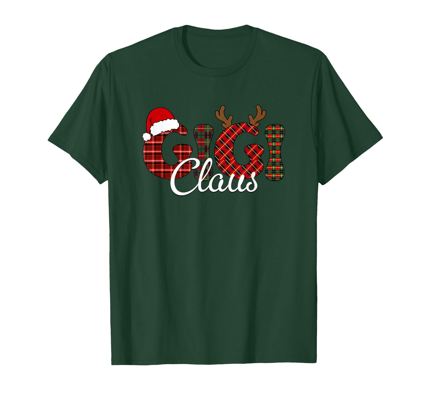 Gigi Claus Christmas Lights Pajama Family Matching Women T-Shirt