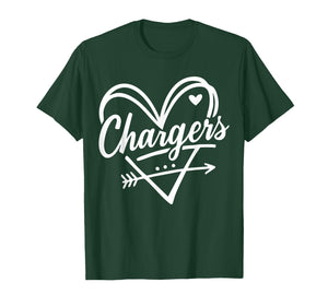 Vintage Chargers Name Heart Gift for Men Women Kids T-Shirt