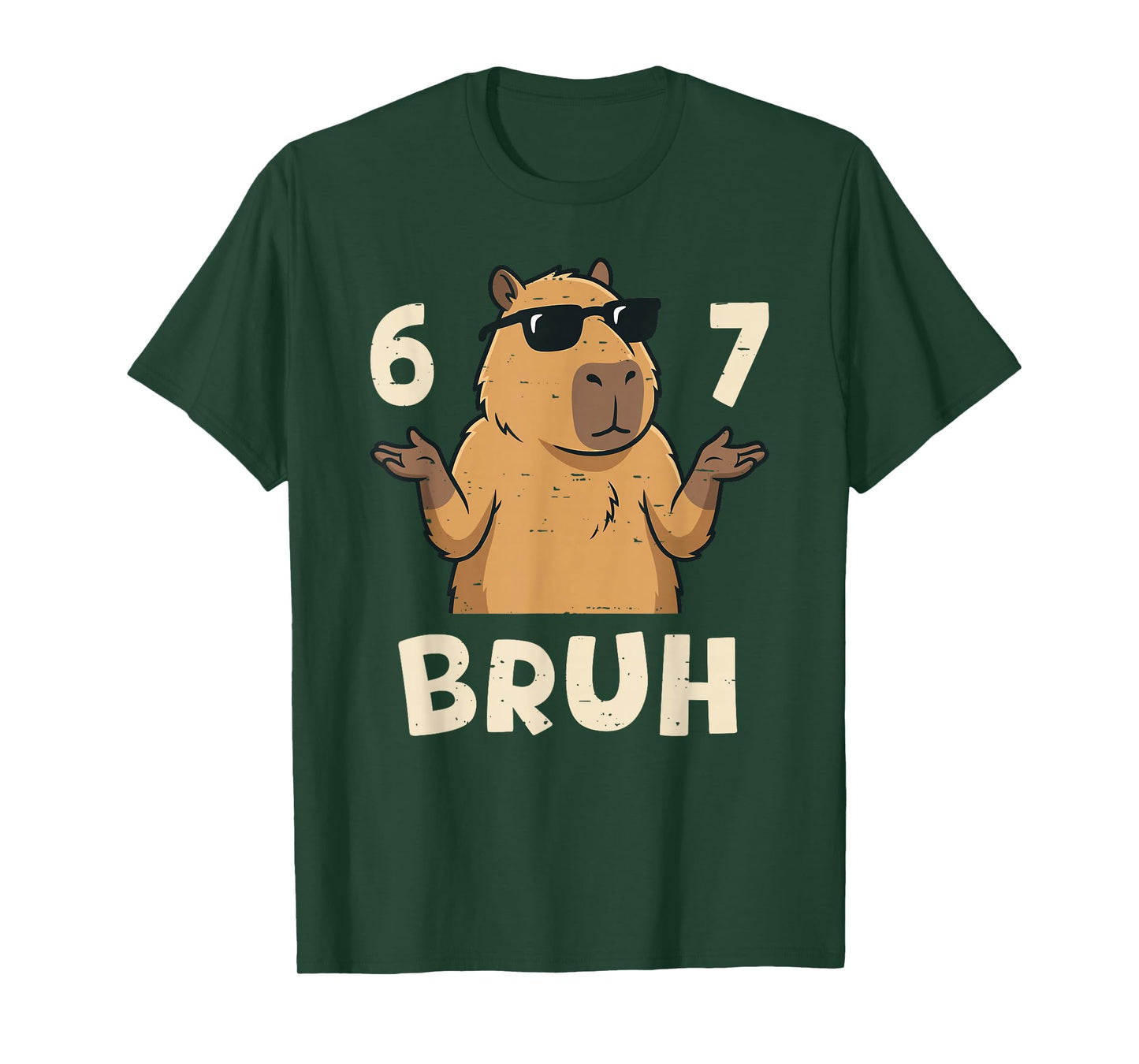 Six Seven Bruh 67 Meme Capybara 67 Capybara for Boys Kids T-Shirt