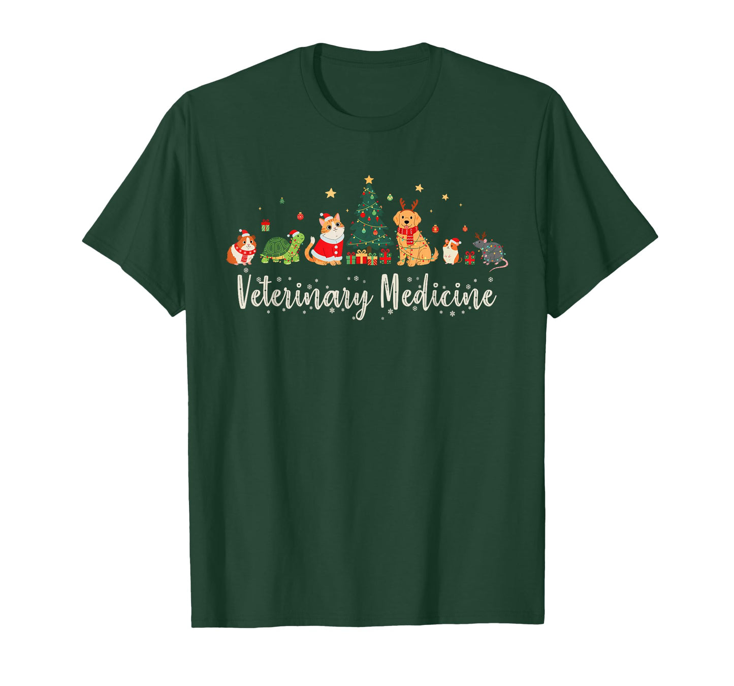 Vet Tech Animal Christmas Xmas Vibes Veterinary Medicine T-Shirt