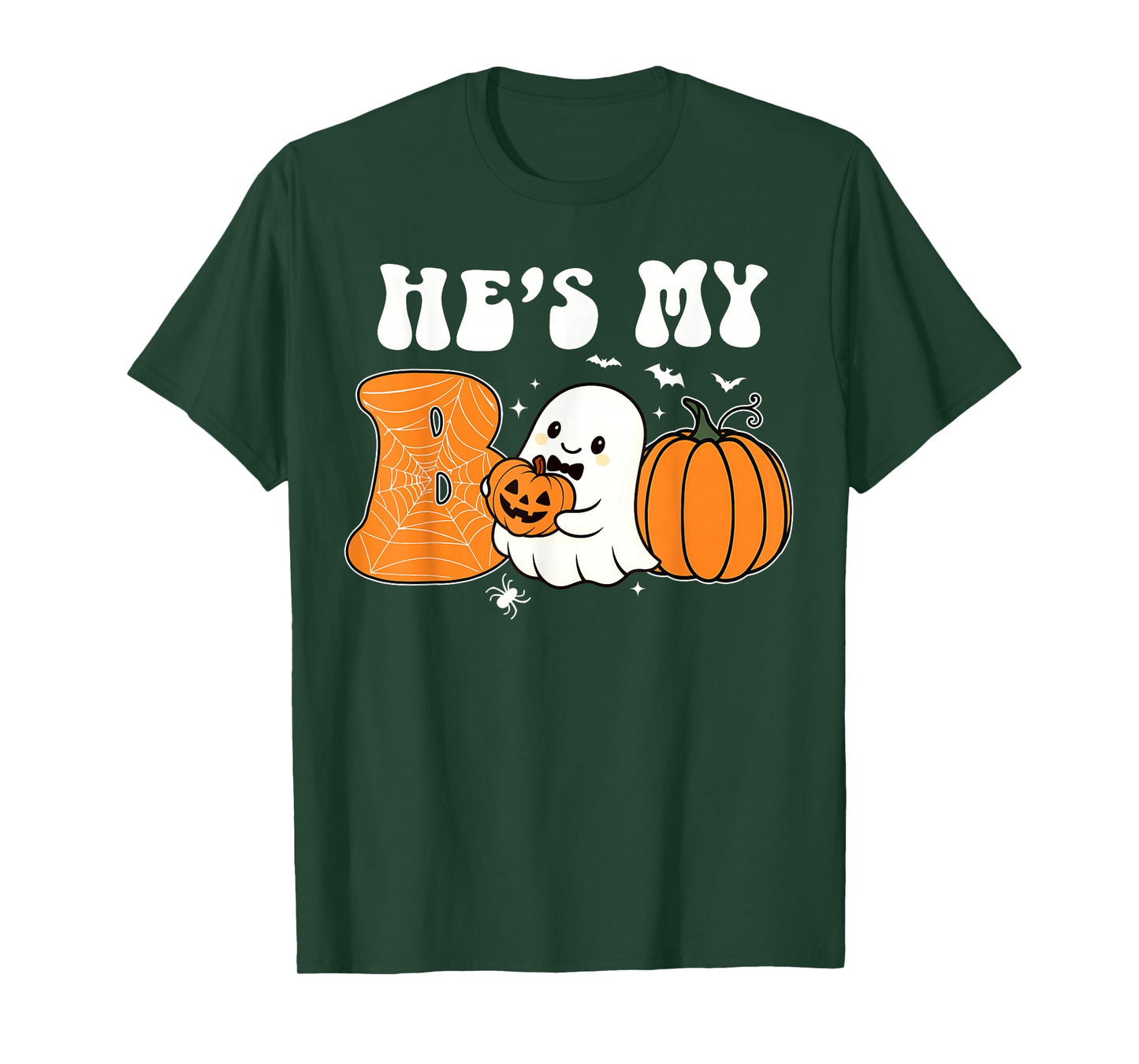 He's My Boo Funny Matching Halloween Couples She's My Boo T-Shirt