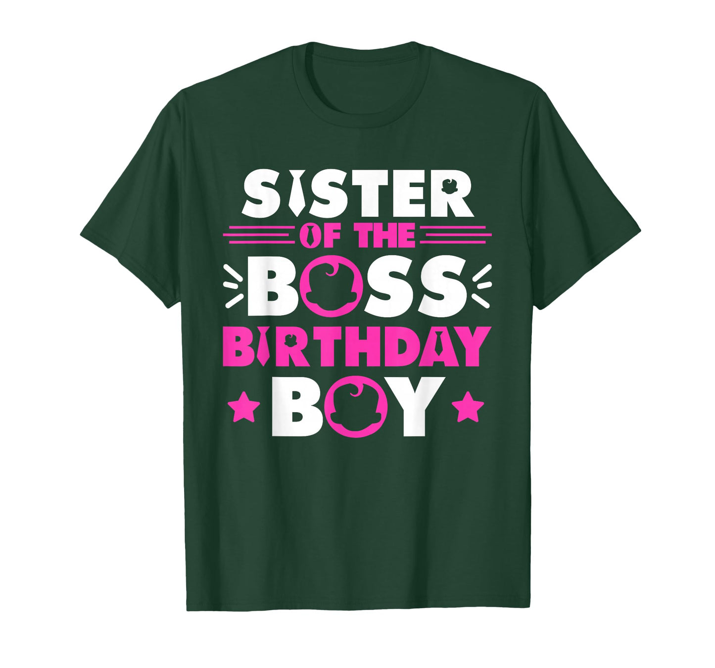 Sister of The Boss Birthday Boy Baby Family Matching T-Shirt