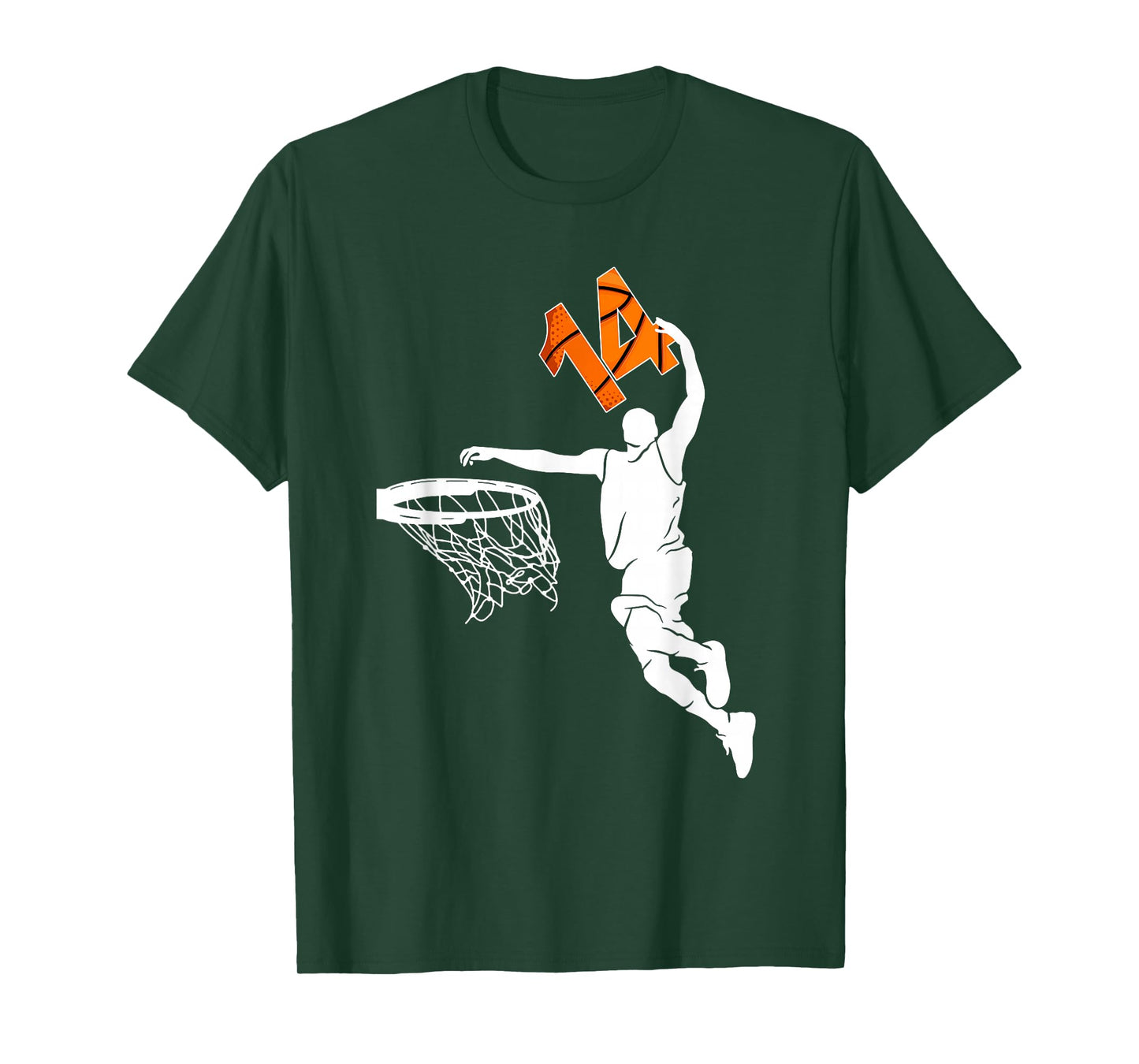 14 Year Old Birthday Boy 14th Birthday Basketball Party T-Shirt