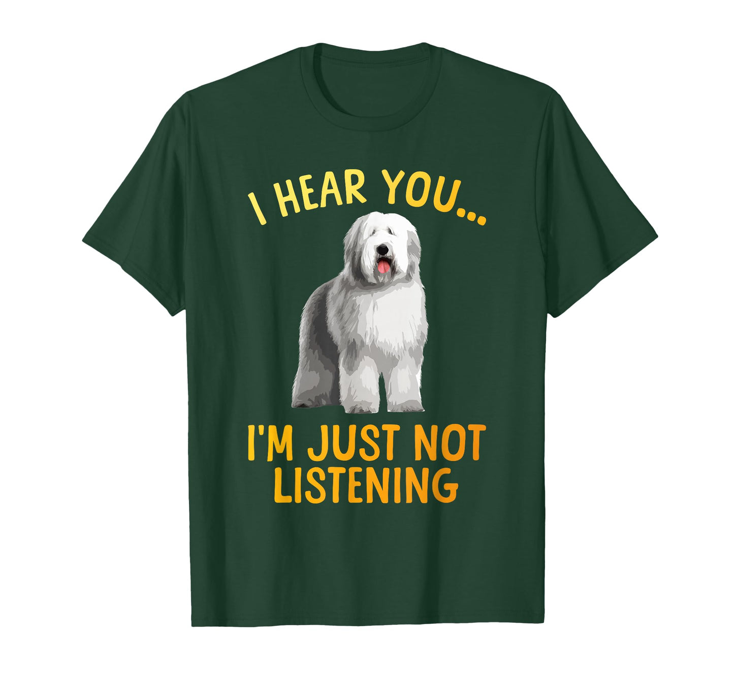 Funny Old English Sheepdog Art for Men Women Sheep Dog Lover T-Shirt