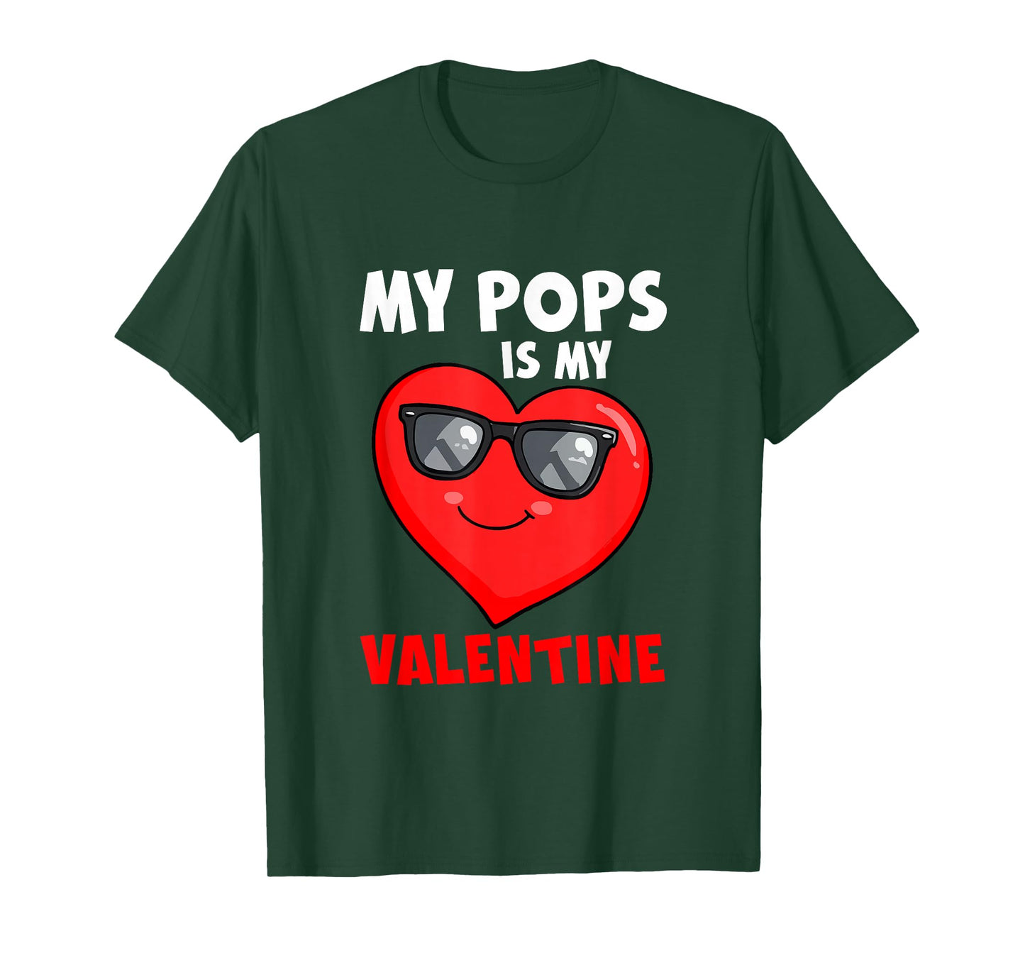 My Pops is My Valentine Heart Sunglasses Boys Proud Family T-Shirt