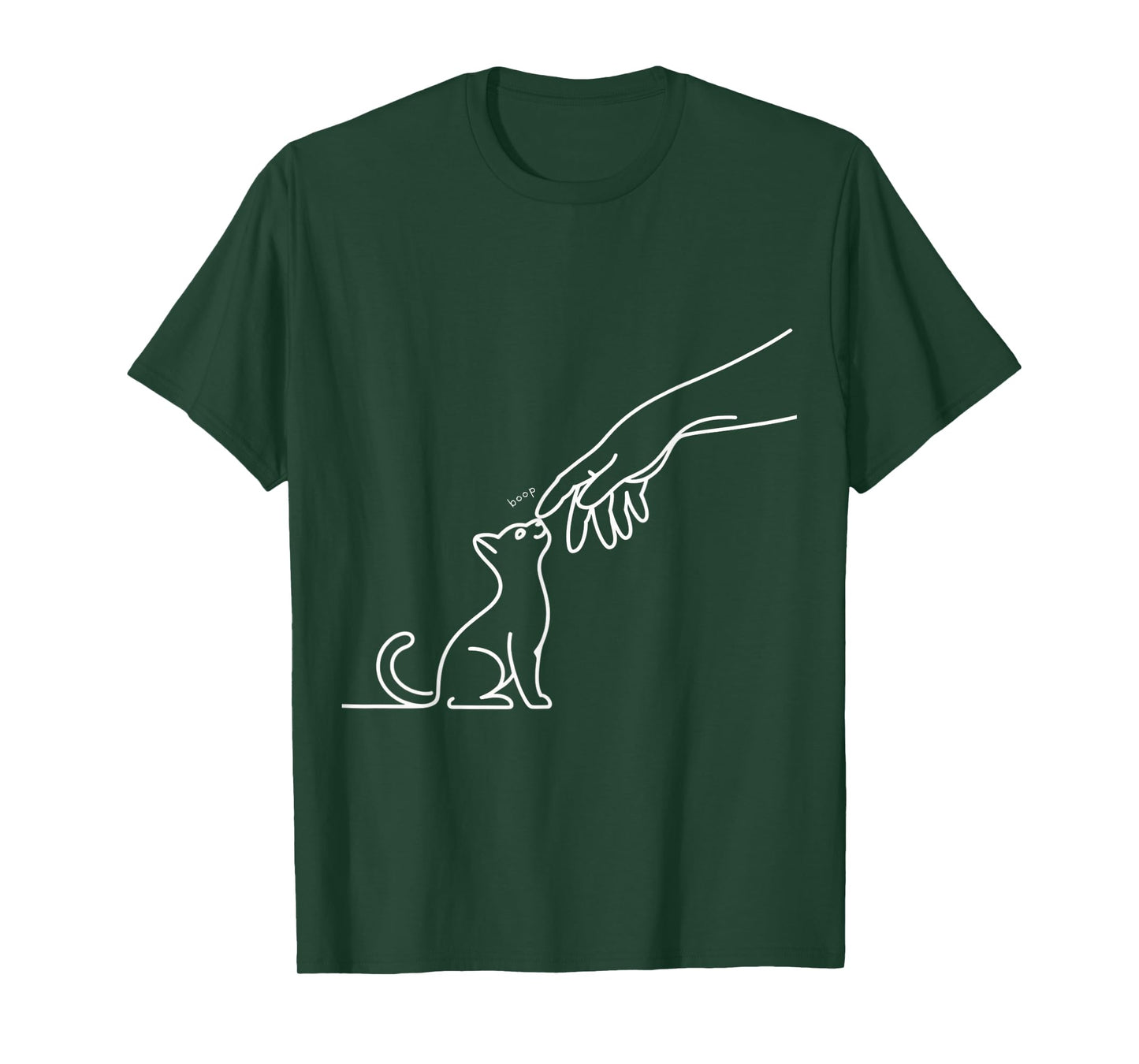 Cat Boop Adorable Kitten Minimalist Line Art Cute Pet Owner T-Shirt