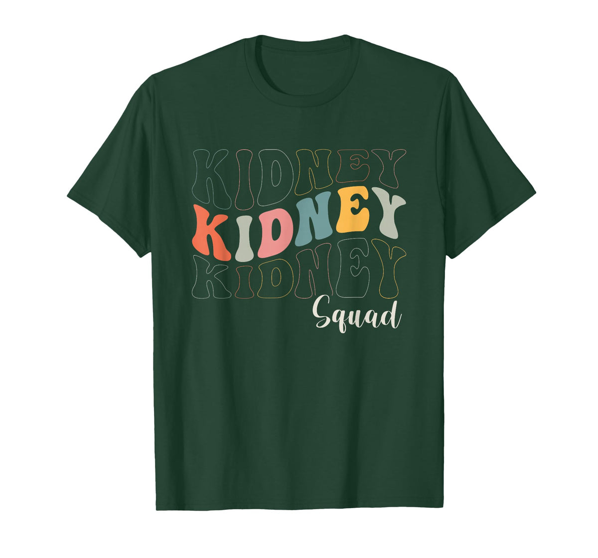 Retro Groovy Kidney Squad Nephrology Nurse Dialysis Tech T-Shirt