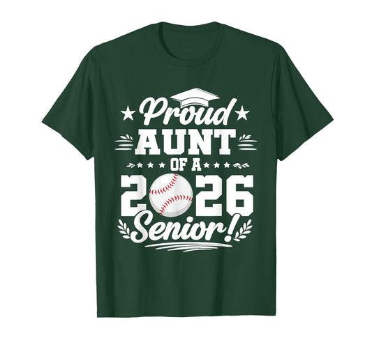 Proud Aunt of A 2026 Senior Baseball Graduate T-Shirt