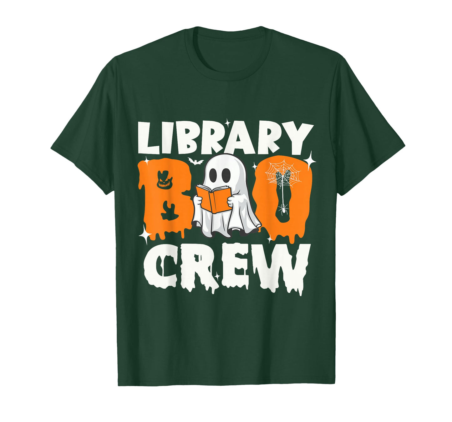 Library Boo Crew Book Lovers Funny Halloween T-Shirt