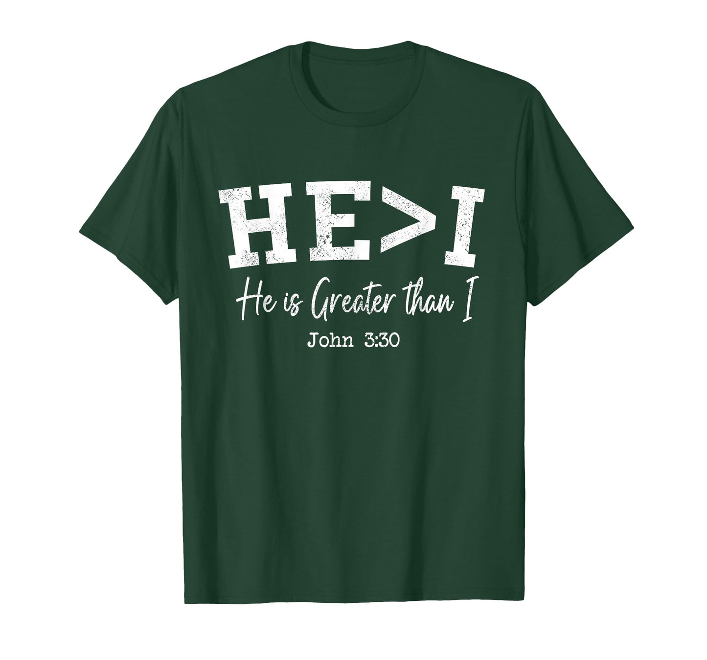 Women Christian Shirts HE>i He is Greater Worship Jesus Love T-Shirt