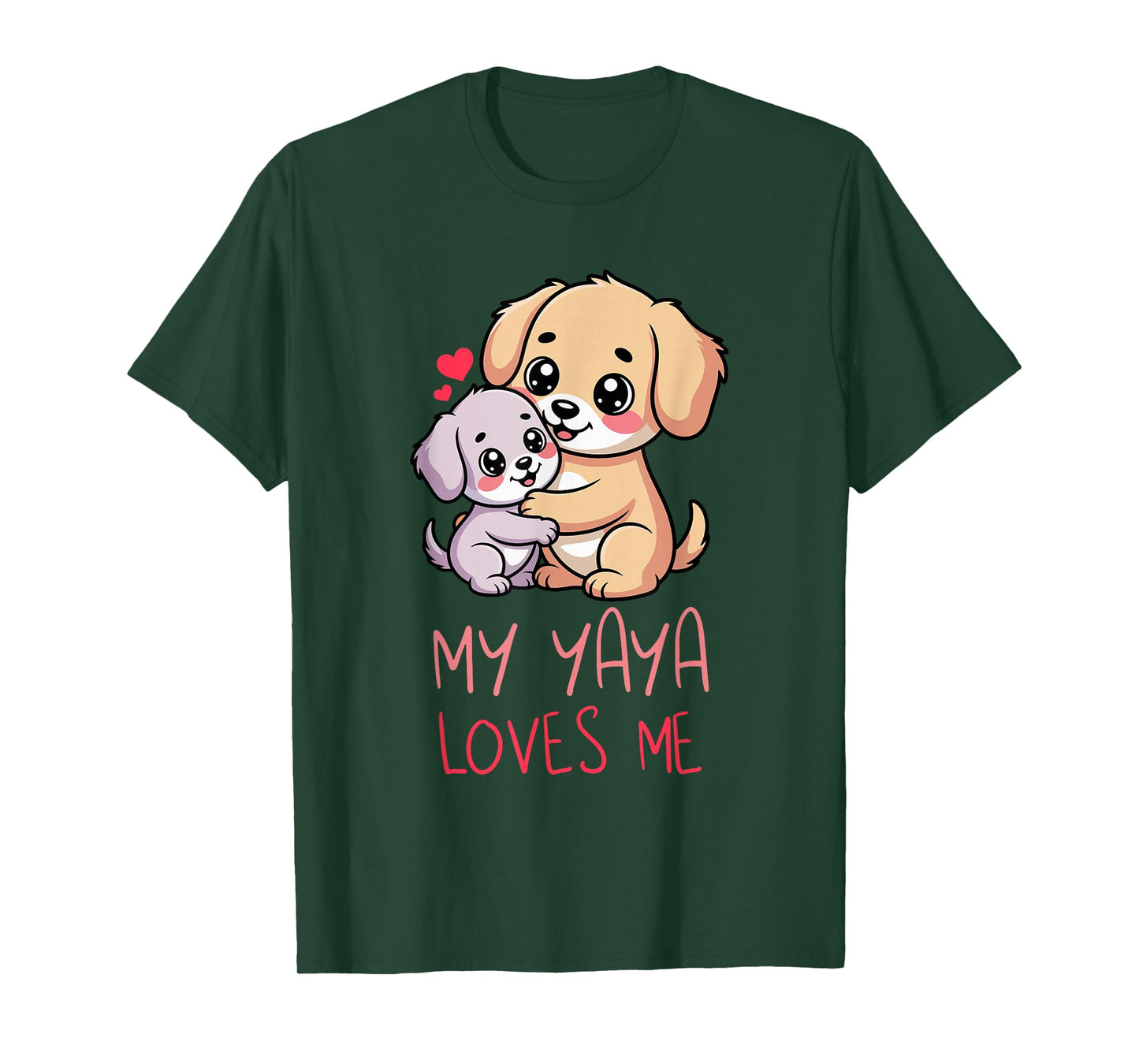 Cute Baby & Grandma My Yaya Loves Me Dog T-Shirt