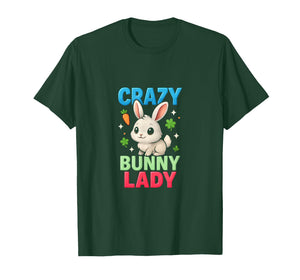 Crazy Bunny Lady Women Girls Mom Funny Rabbit Lover T-Shirt