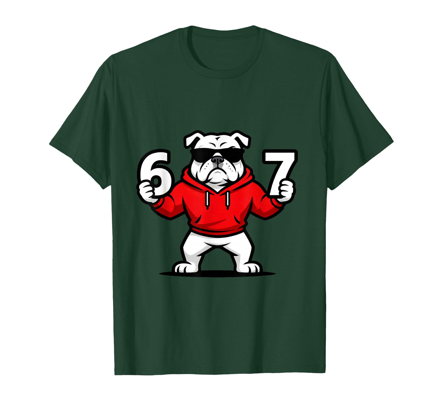 Fun Six Seven Meme Bulldogs Number 6 and 7 T-Shirt