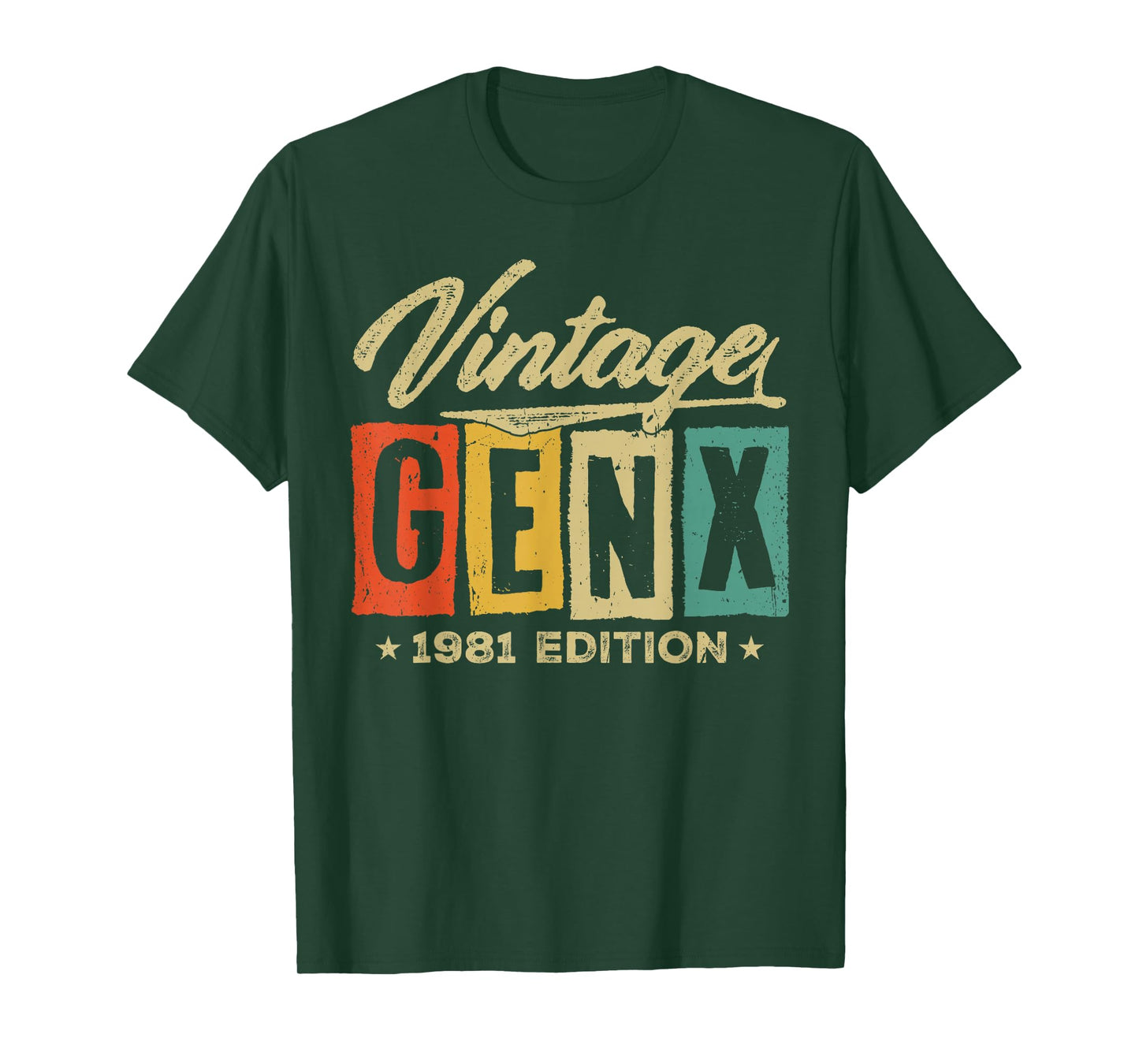Retro Vintage Gen X 1981 Edition 45 Years Old 45th Birthday T-Shirt