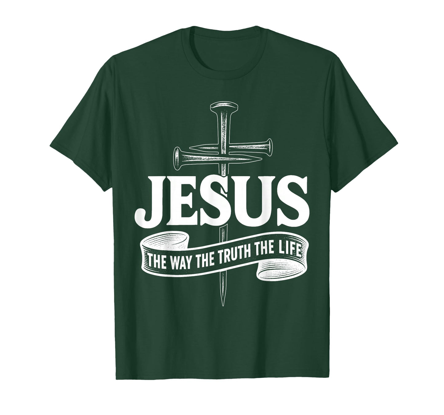 Jesus The Way The Truth The Life Christian Cross T-Shirt
