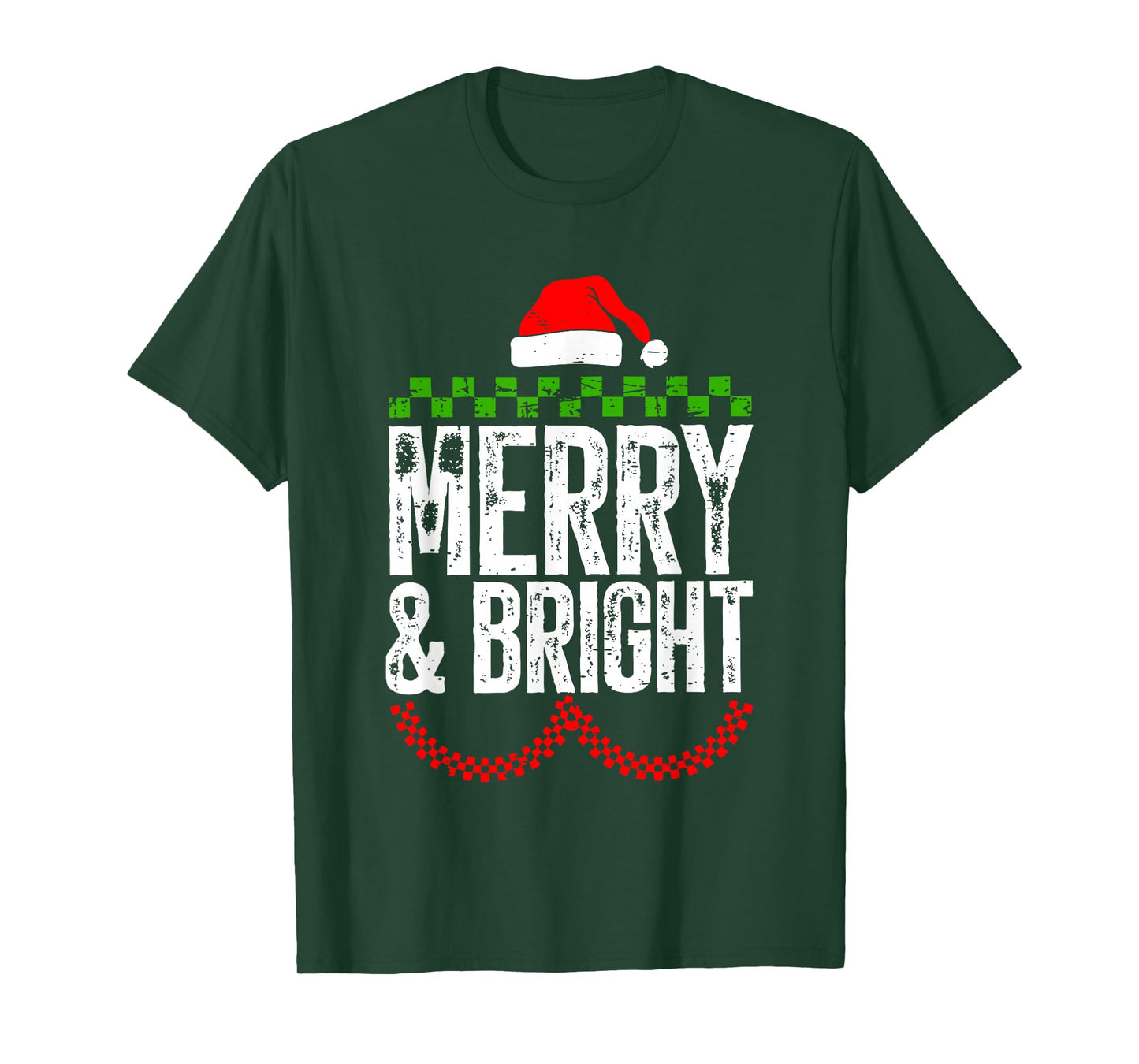 Retro Merry and Bright Moody and Uptight Couples Christmas T-Shirt