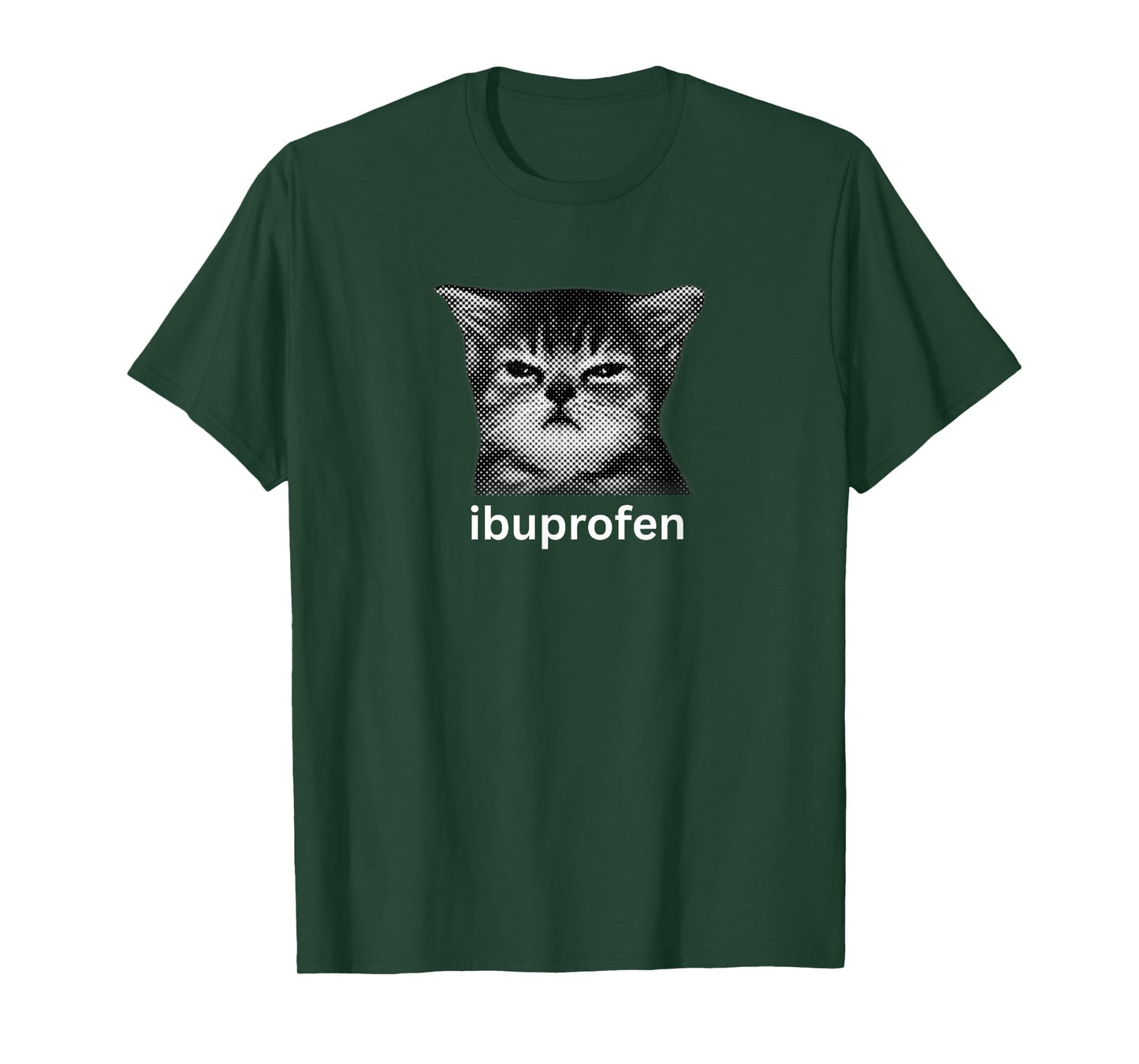 Funny Cat Meme I Need Ibuprofen Silly Kitten Hilarious Cats T-Shirt