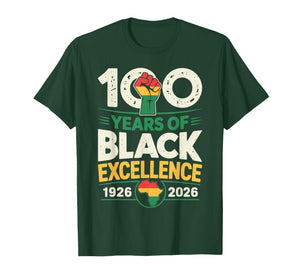 100 Years of Black Excellence Centennial Black History Month T-Shirt