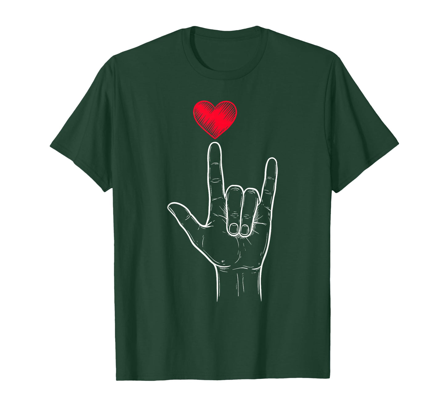 Boy Valentines Day I Love You Sign ASL Heart Women Kids Men T-Shirt