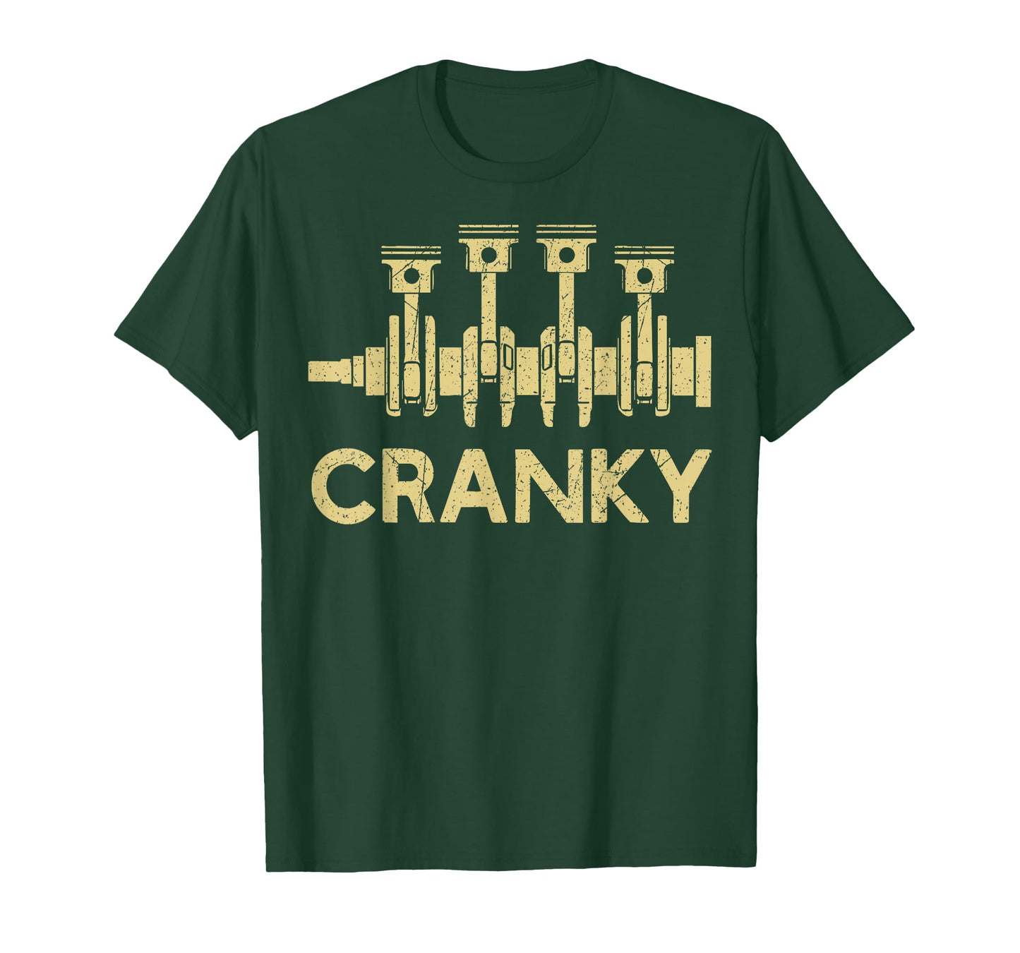 Cranky Car Engine Crankshaft Fathers Day Best Dad Men Humor T-Shirt