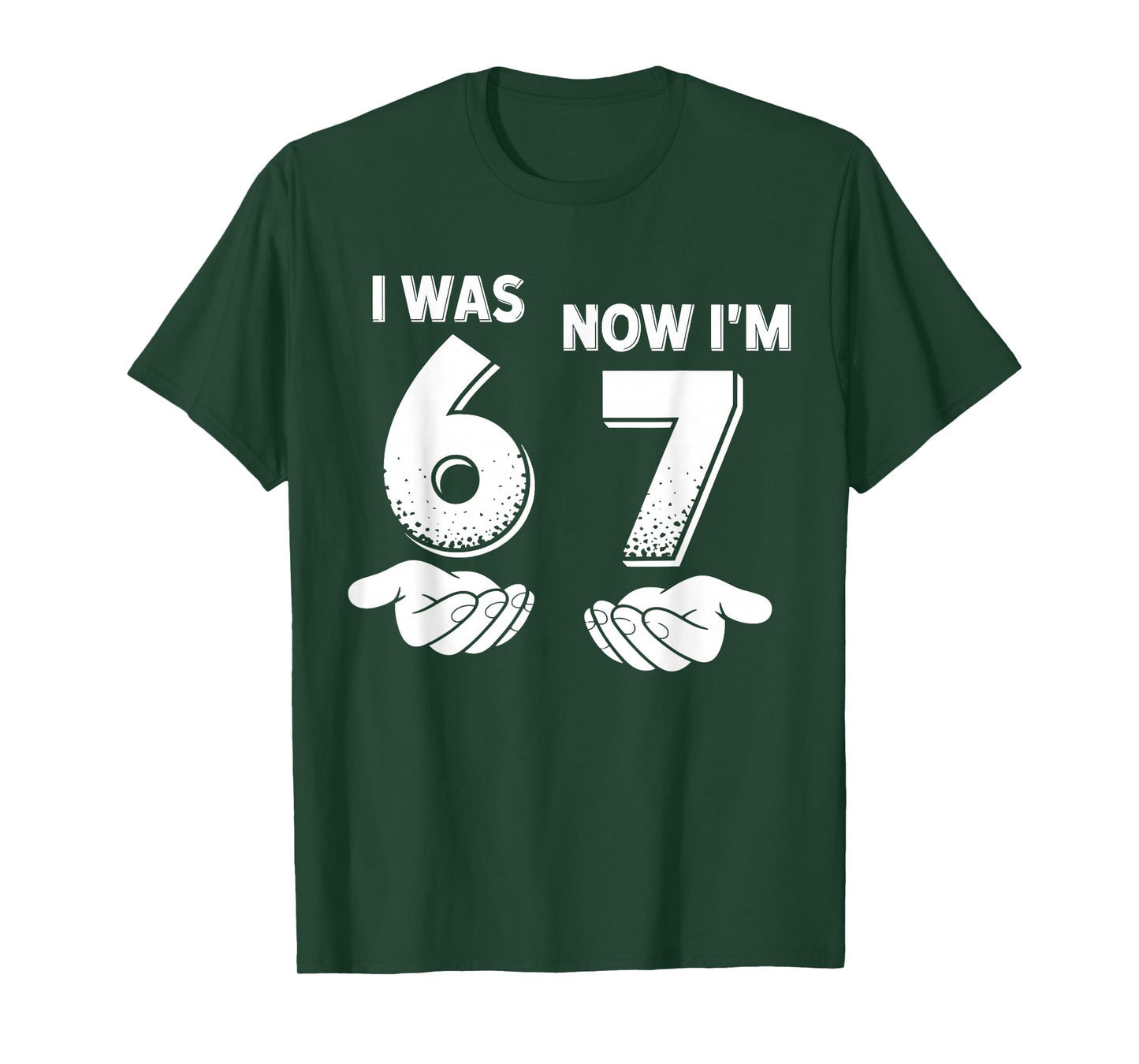 7 Year Old Birthday I was 6 Now I'm 7 67 T-Shirt